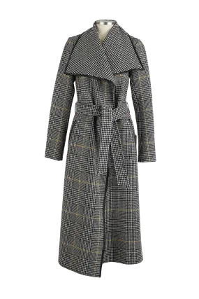 Houndstooth Wool Overcoat