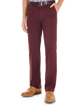 40% OFF - GURTEEN Chinos - Longford Autumn Stretch Cotton – Cranberry - Size: 38 LONG