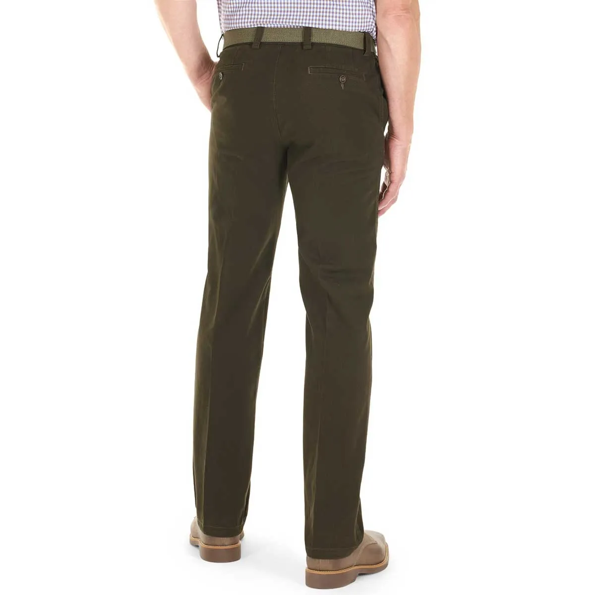 40% OFF GURTEEN Trousers - Longford Autumn Stretch Cotton Chinos – Bracken - 36 LONG & 40 REGULAR