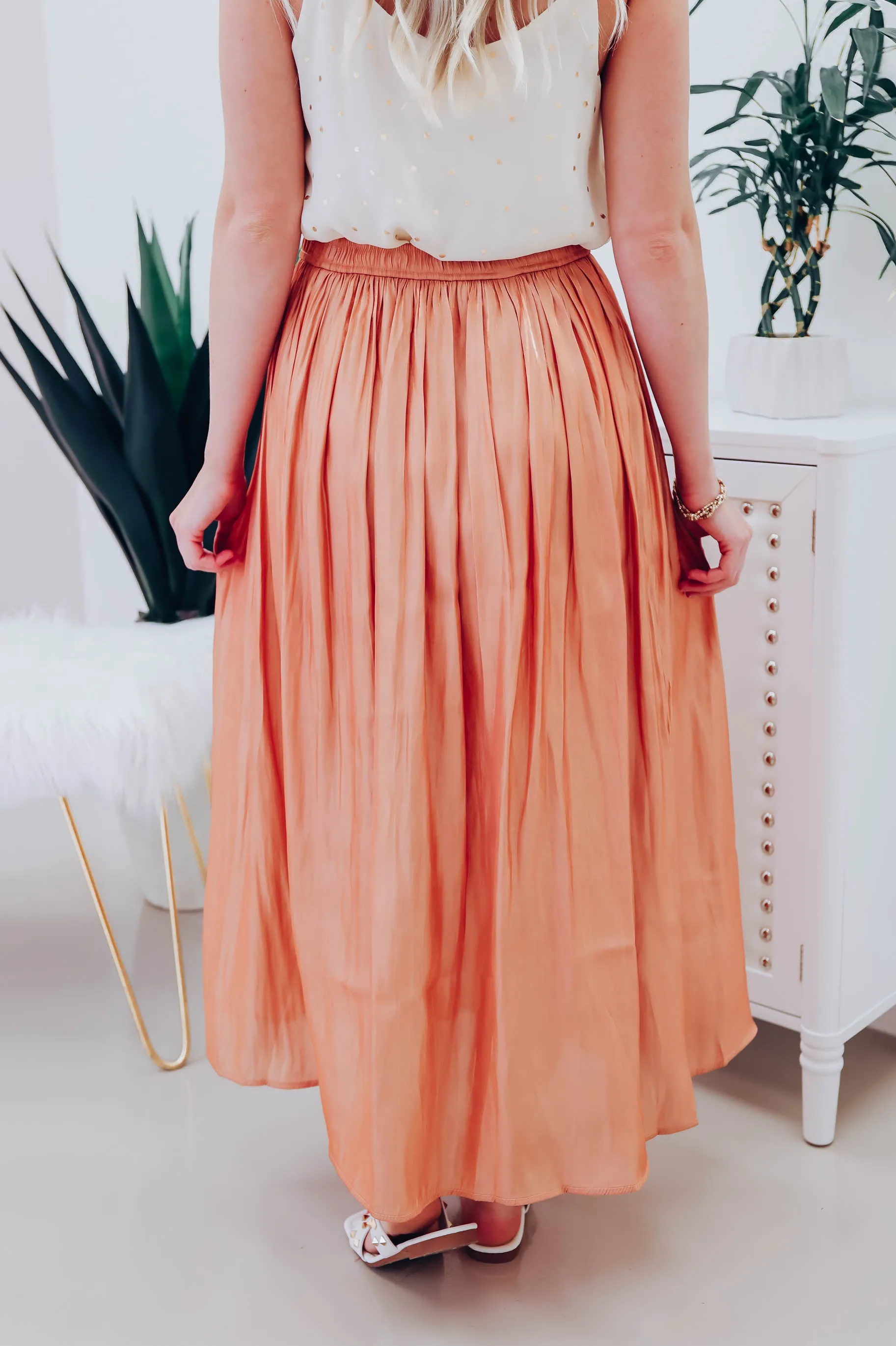 Adelynn Midi Skirt - Apricot - FS