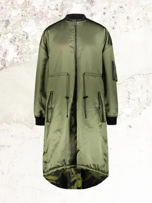 ALEXANDRE VAUTHIER Khaki reversible long parka