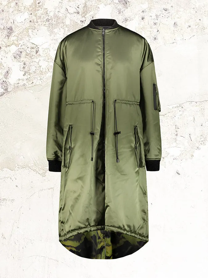 ALEXANDRE VAUTHIER Khaki reversible long parka