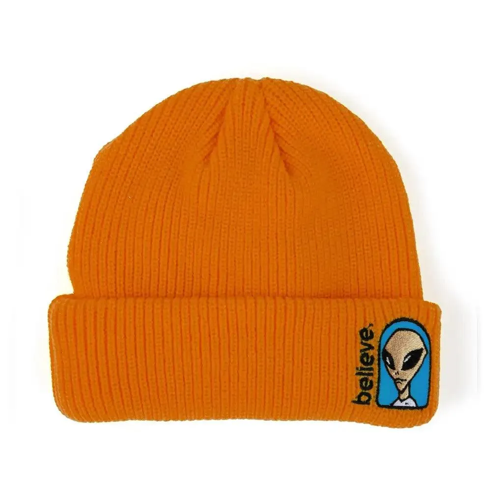 Alien Workshop Believe Embroidered Beanie Orange