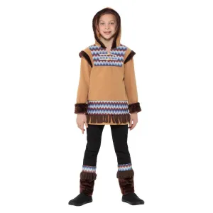 Arctic Boy Costume Brown Child Eskimo Fleece