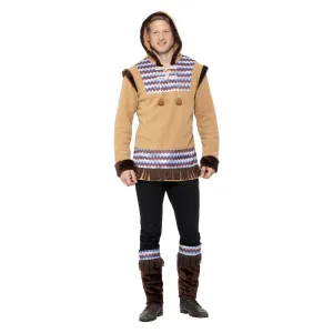 Arctic Man Costume Brown Adult Eskimo Costume