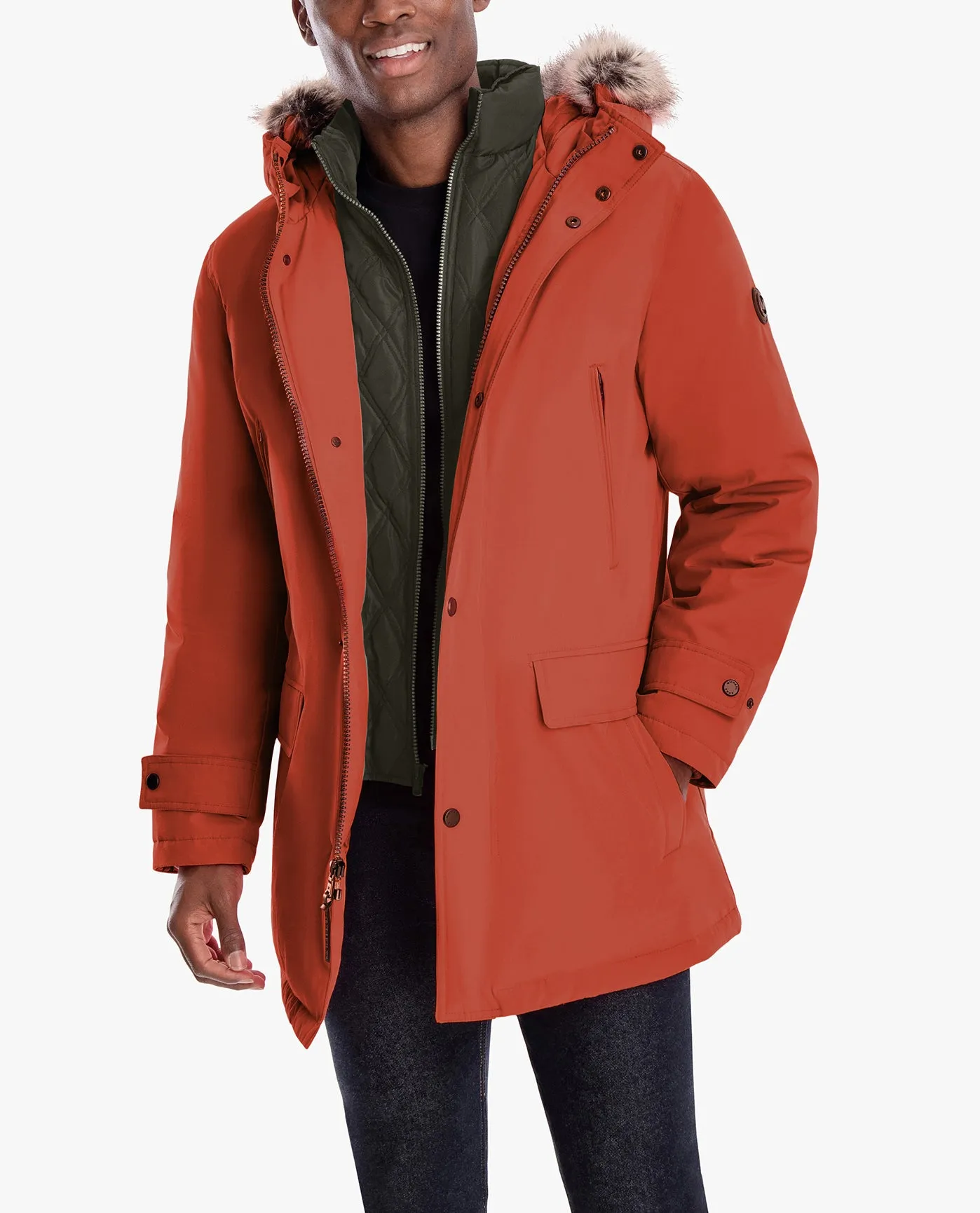 ARTIC PARKA WITH HOOD AND REMOVABLE FAUX FUR TRIM