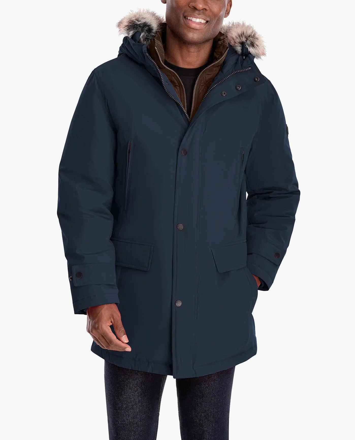 ARTIC PARKA WITH HOOD AND REMOVABLE FAUX FUR TRIM