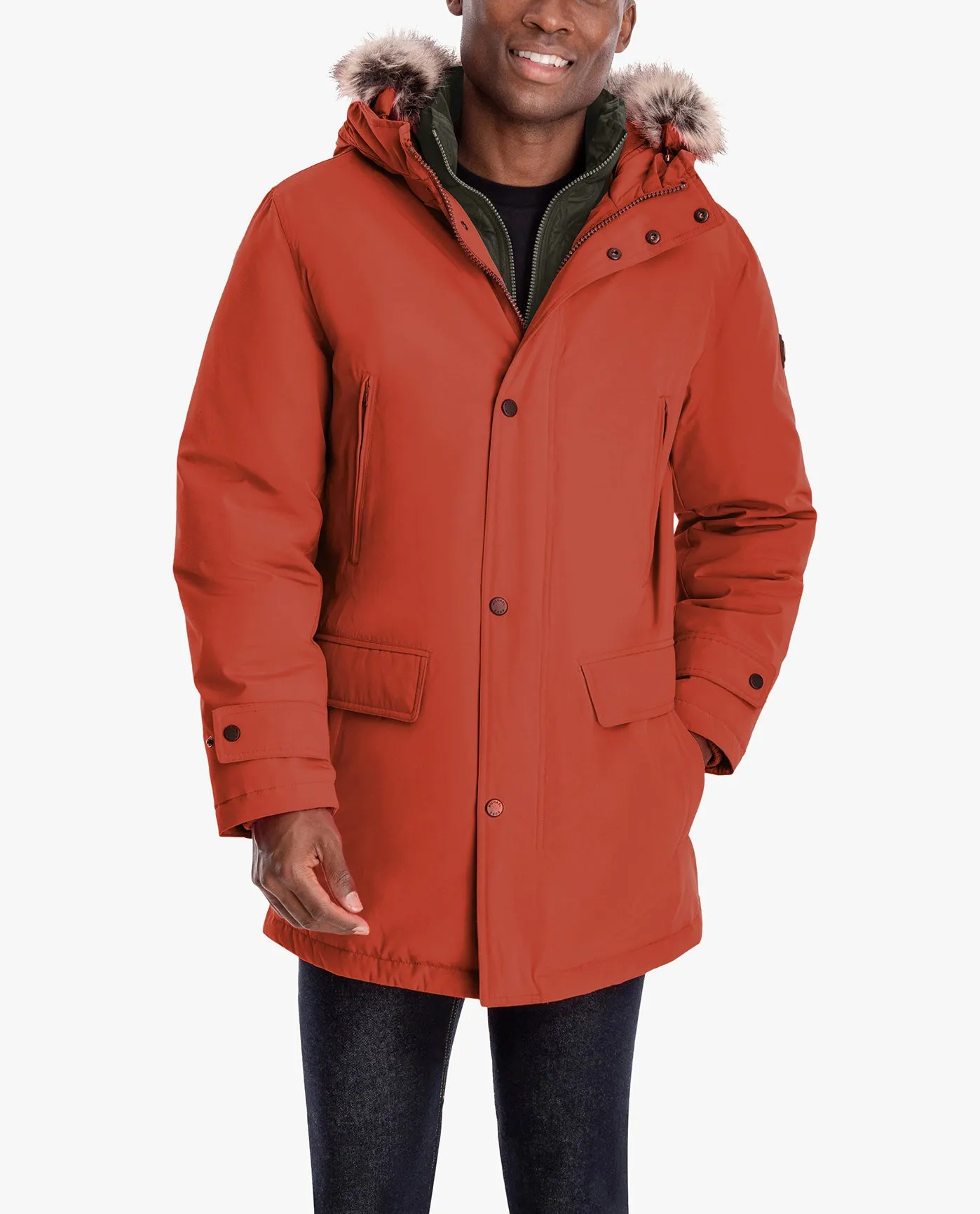 ARTIC PARKA WITH HOOD AND REMOVABLE FAUX FUR TRIM