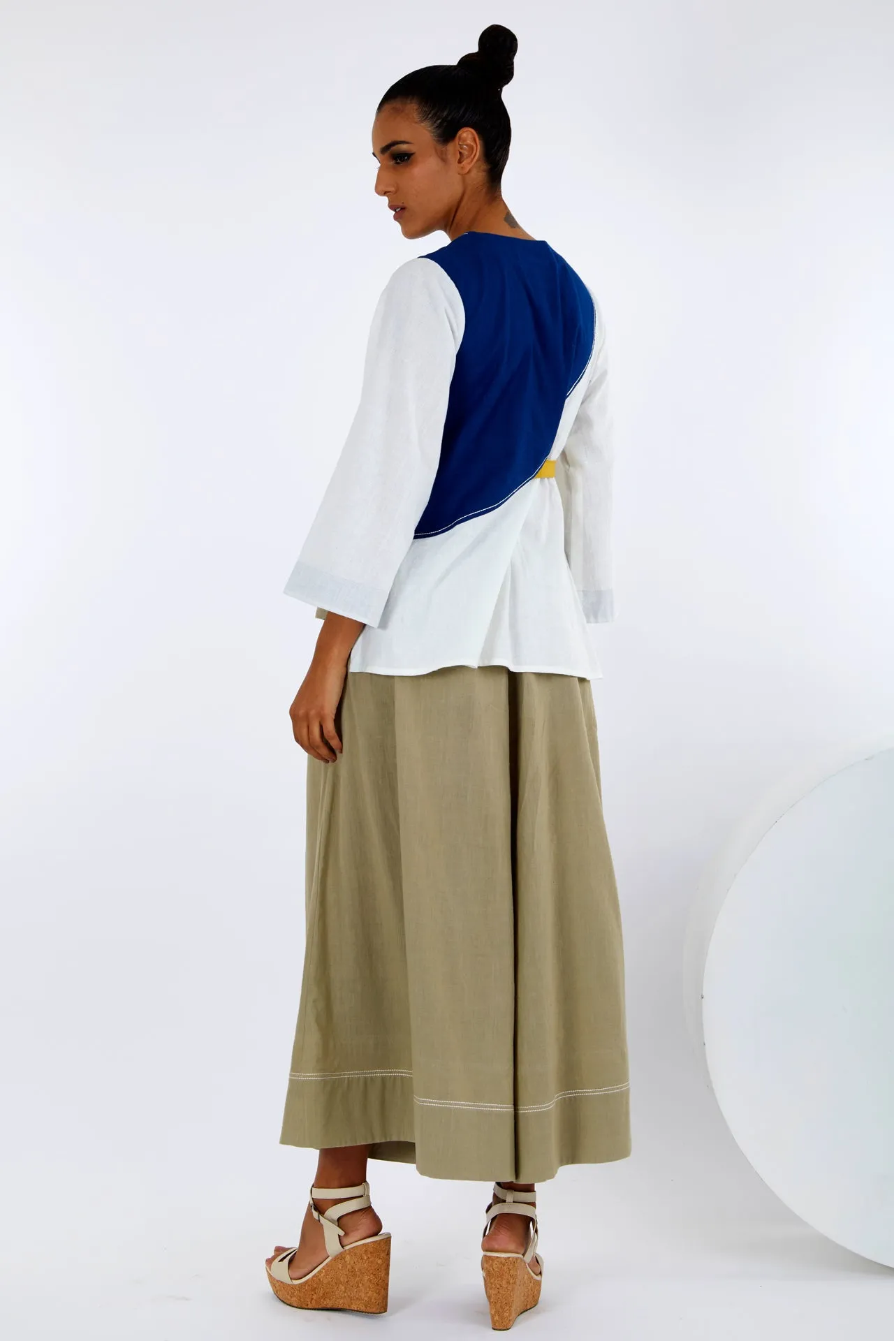 Asha   Oshi - Overlap Belted Top & Fisherman Pants