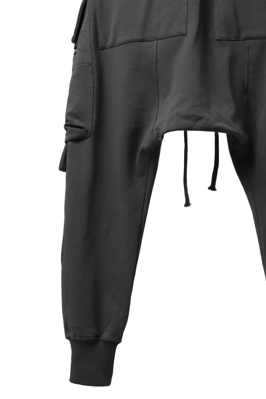 AW ZIPPER SARROUEL Relaxed CARGO PANTS / COTTON SWEAT