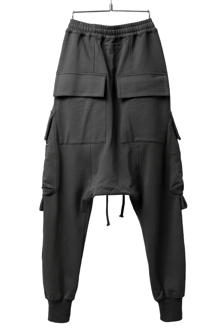 AW ZIPPER SARROUEL Relaxed CARGO PANTS / COTTON SWEAT