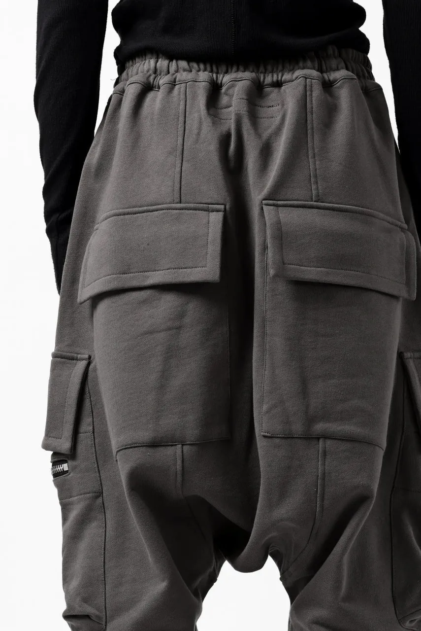 AW ZIPPER SARROUEL Relaxed CARGO PANTS / COTTON SWEAT