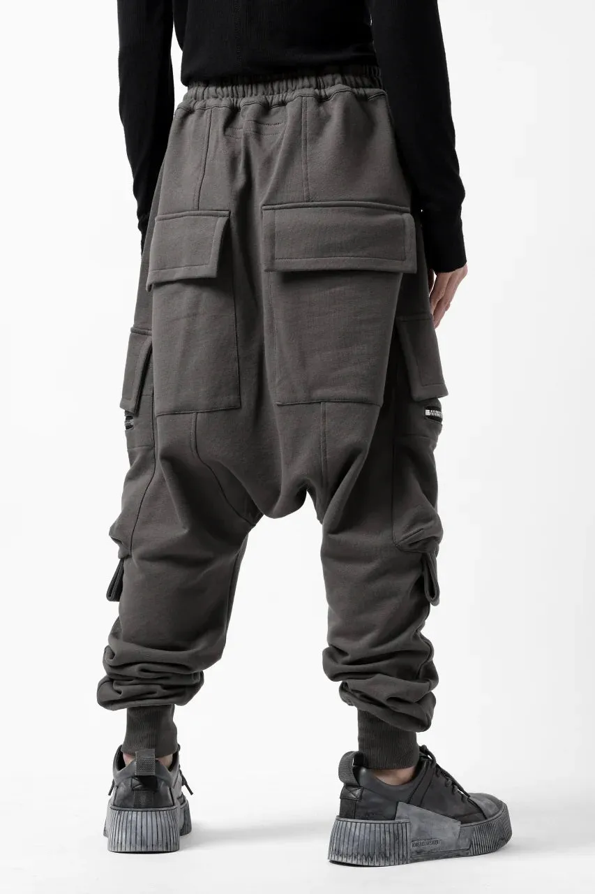 AW ZIPPER SARROUEL Relaxed CARGO PANTS / COTTON SWEAT