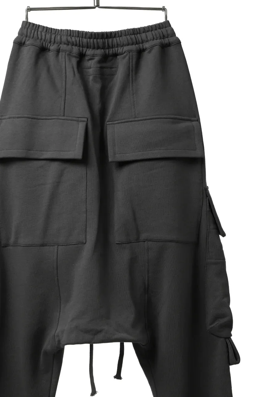 AW ZIPPER SARROUEL Relaxed CARGO PANTS / COTTON SWEAT