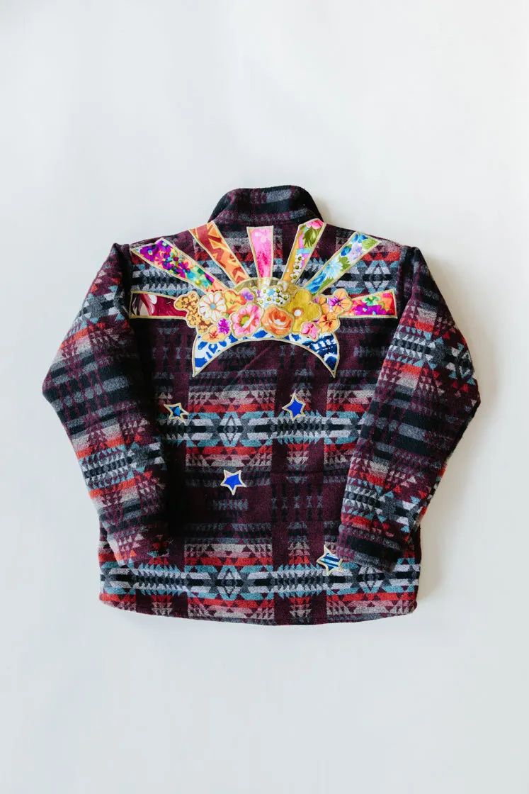 Aztec Army Jacket - Wine