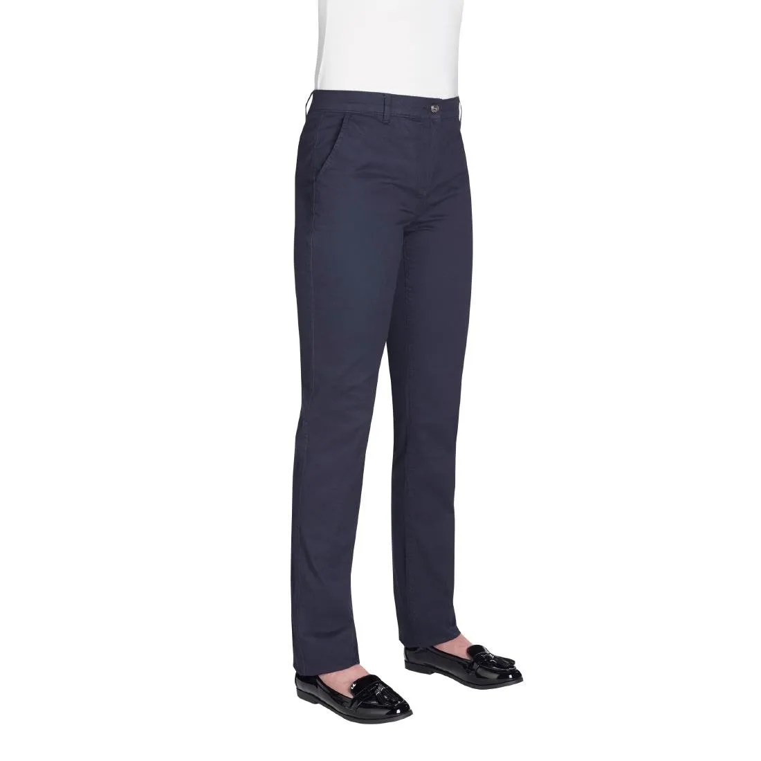 BA082-18 Brook Taverner Womens Houston Slim Leg Chinos Navy Size 18