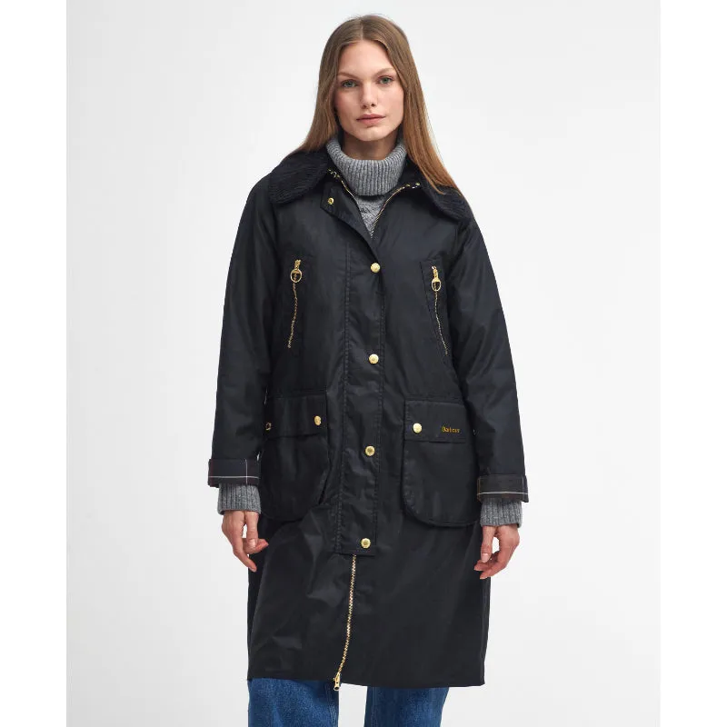 Barbour Ebberston Wax Ladies Jacket - Black/Classic