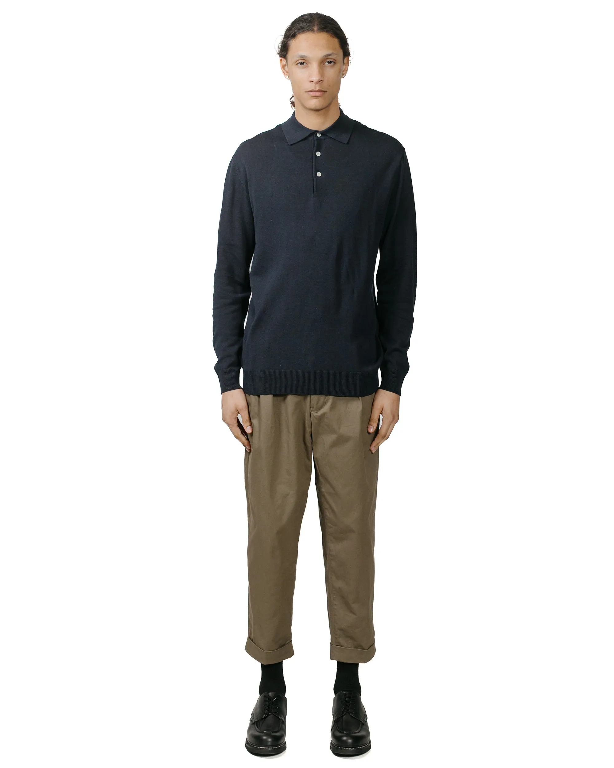 Beams Plus Knit Polo 12G Navy