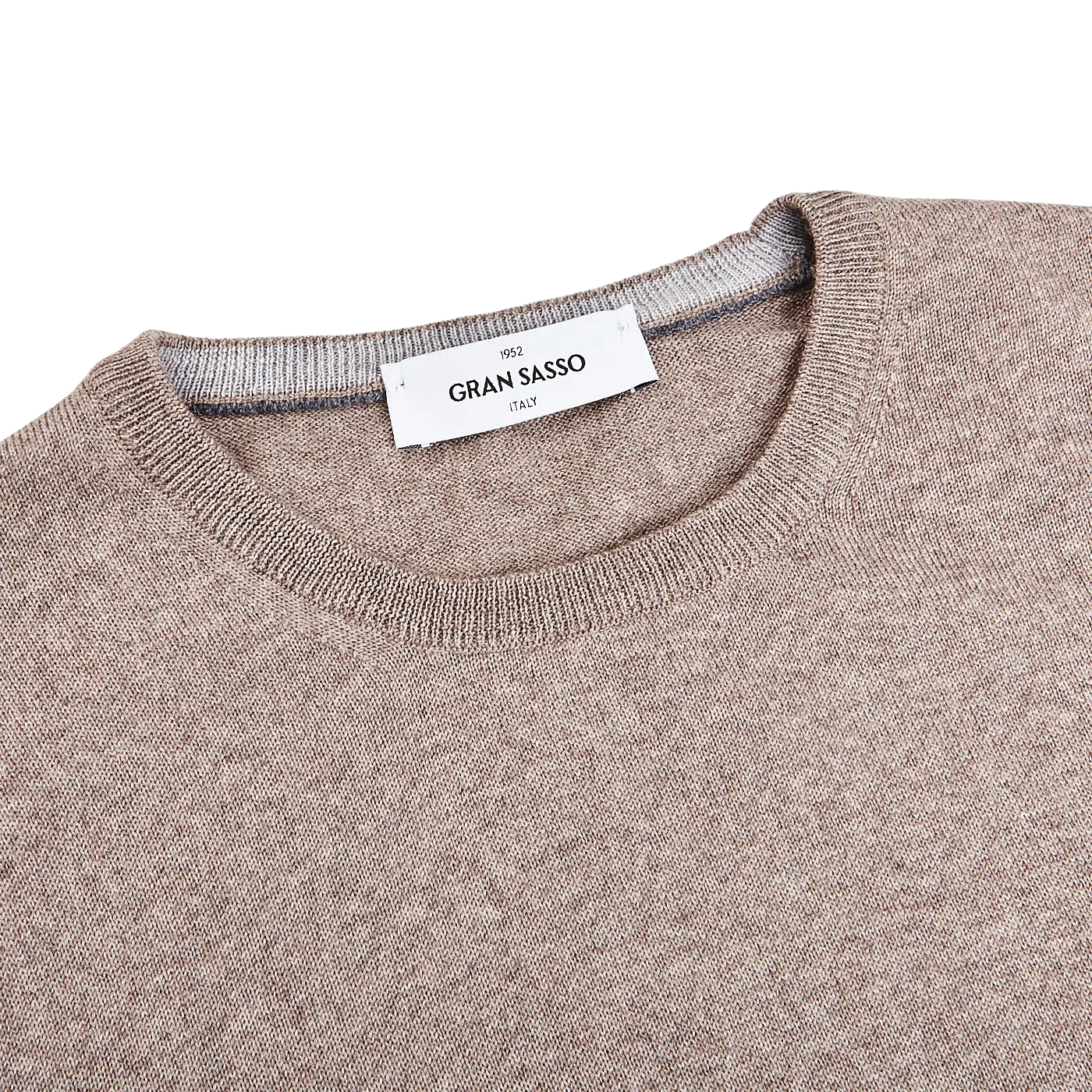 Beige Extra Fine Merino Crew Neck