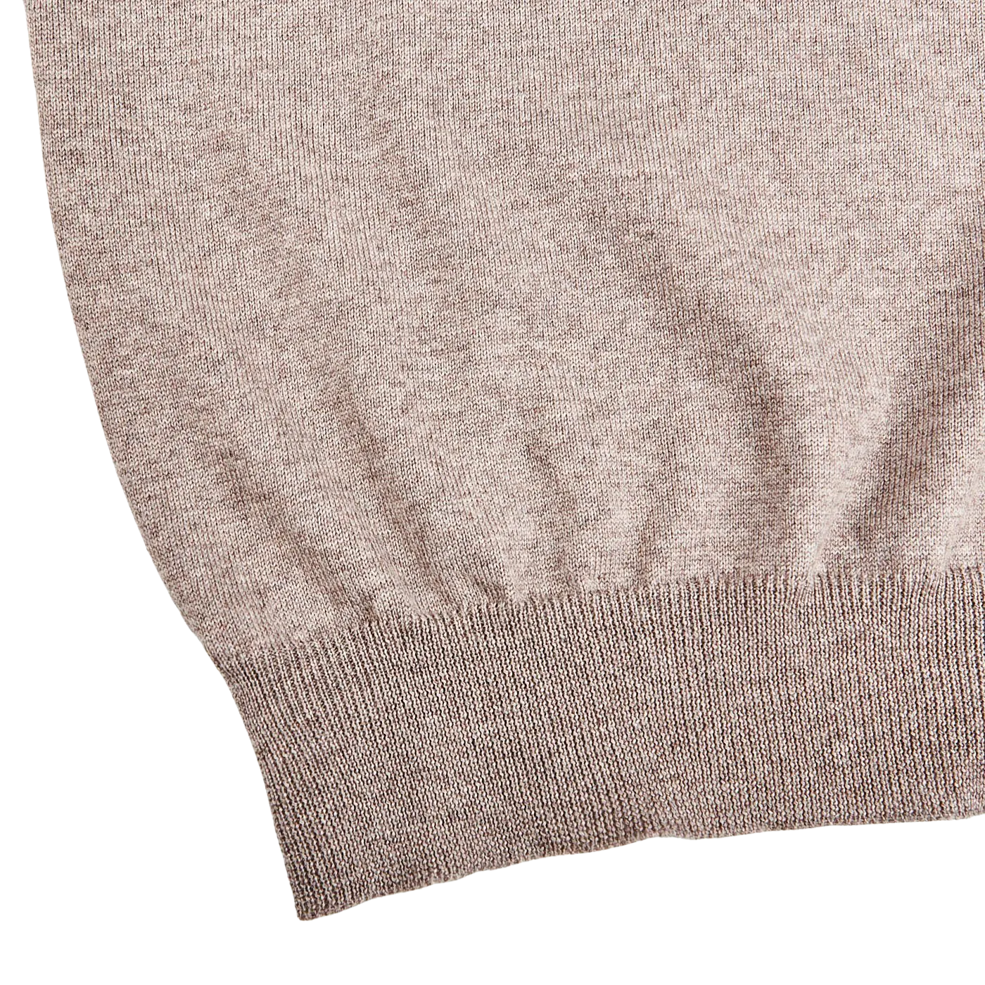 Beige Extra Fine Merino Crew Neck