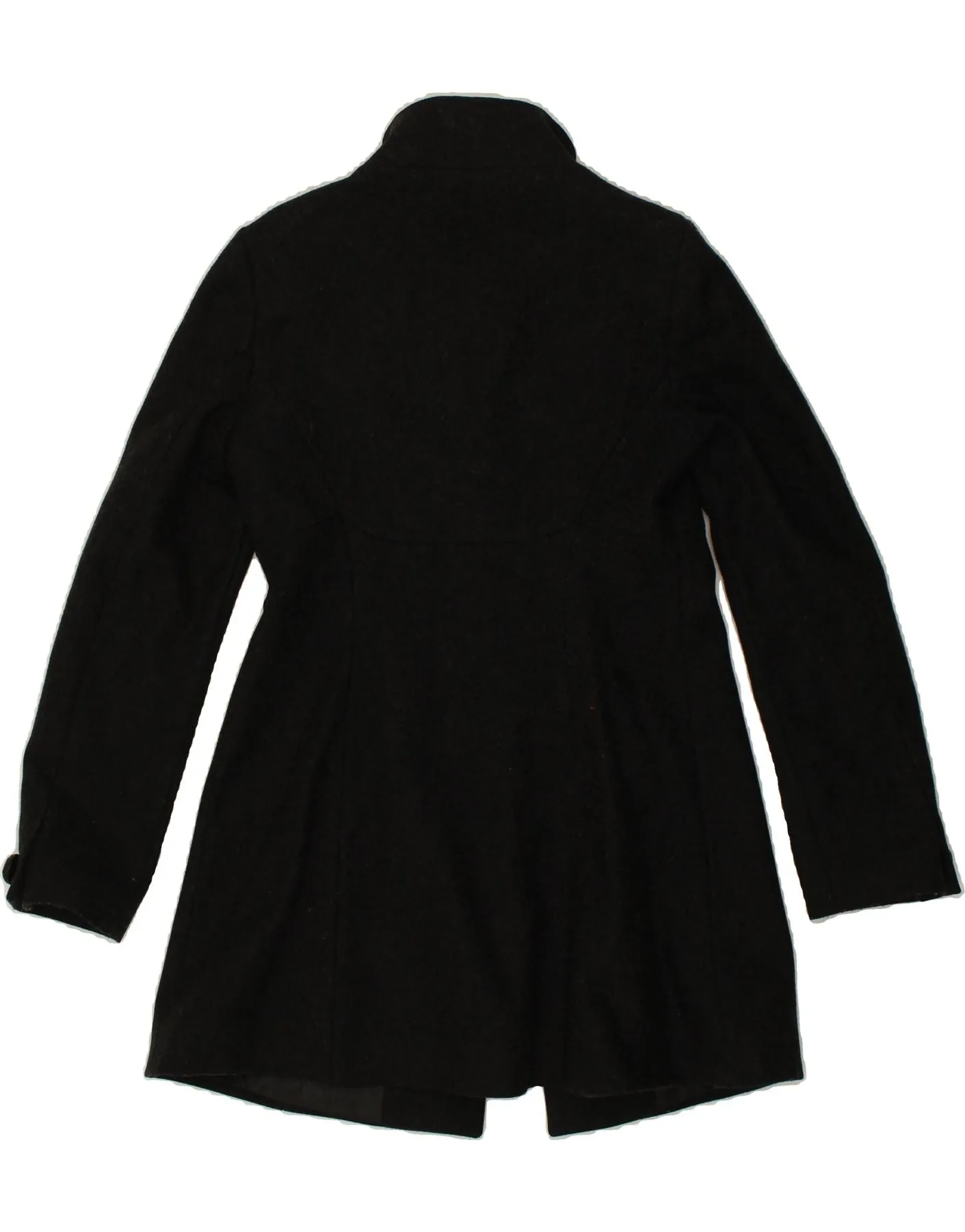 BENETTON Womens Overcoat UK 12 Medium Black