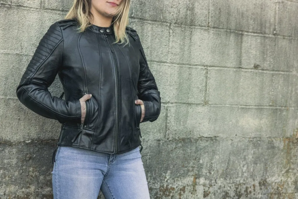 Biker - Women's Motorcycle Leather Jacket - Extreme Biker Leather