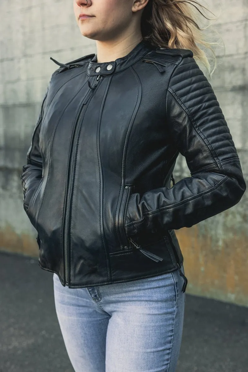 Biker - Women's Motorcycle Leather Jacket - Extreme Biker Leather