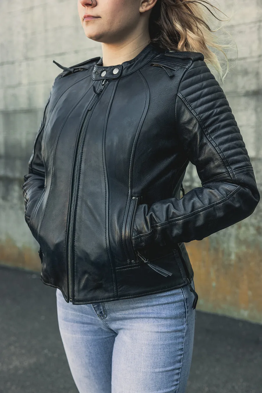 Biker - Women's Motorcycle Leather Jacket