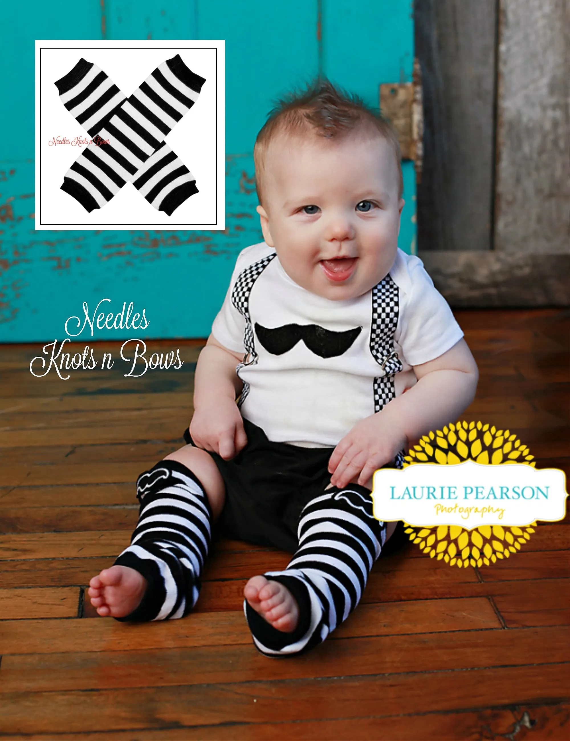 Black & White Striped Leg Warmers, Baby Toddler Leg Warmers