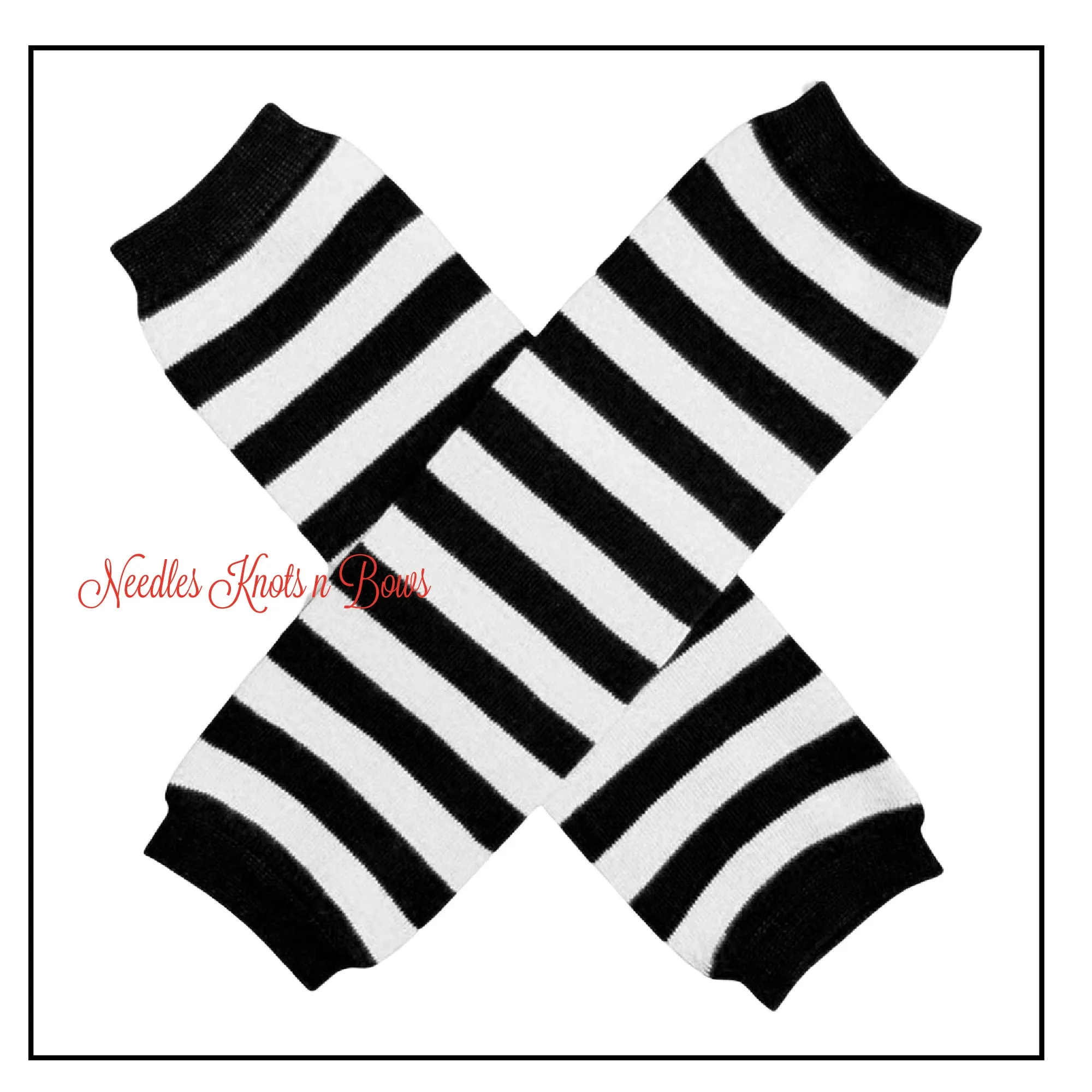 Black & White Striped Leg Warmers, Baby Toddler Leg Warmers