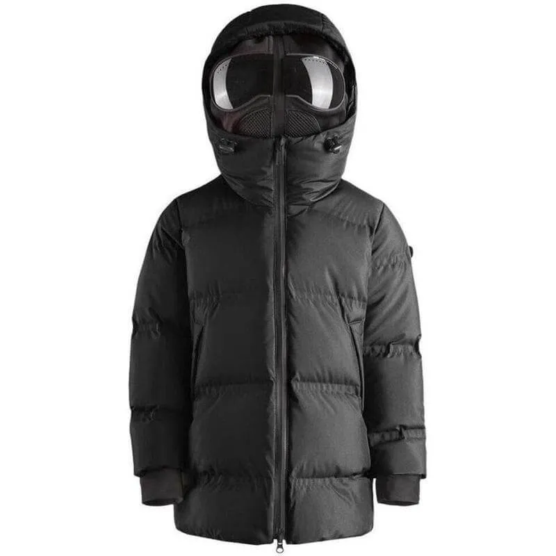 Black Down Parka With Detatchable Mask