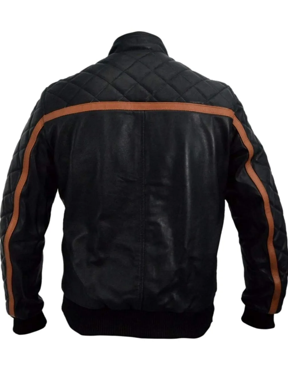 Black Quilted Leather Jacket For Men | Motorcycle Leather Jacket