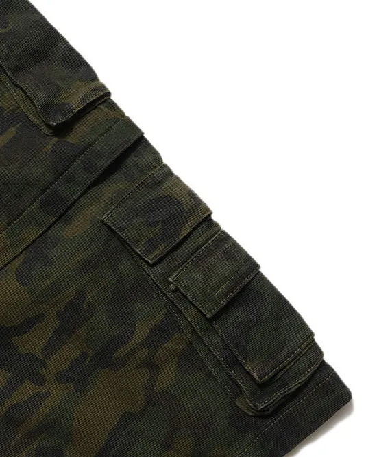 Camouflage Multi-Pocket Mid-Length Cargo Pants