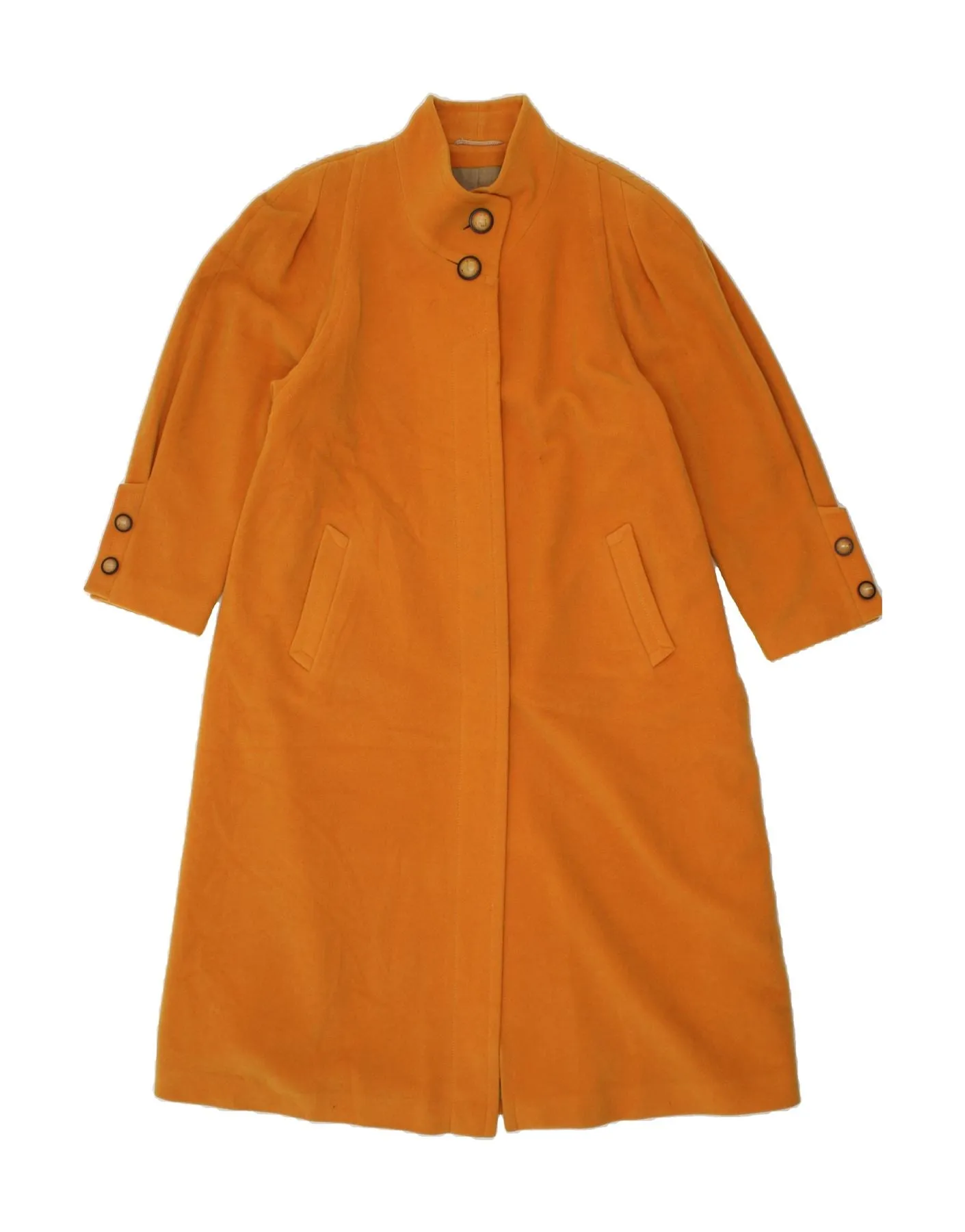 C&A Womens Overcoat UK 16 Large  Orange Wool