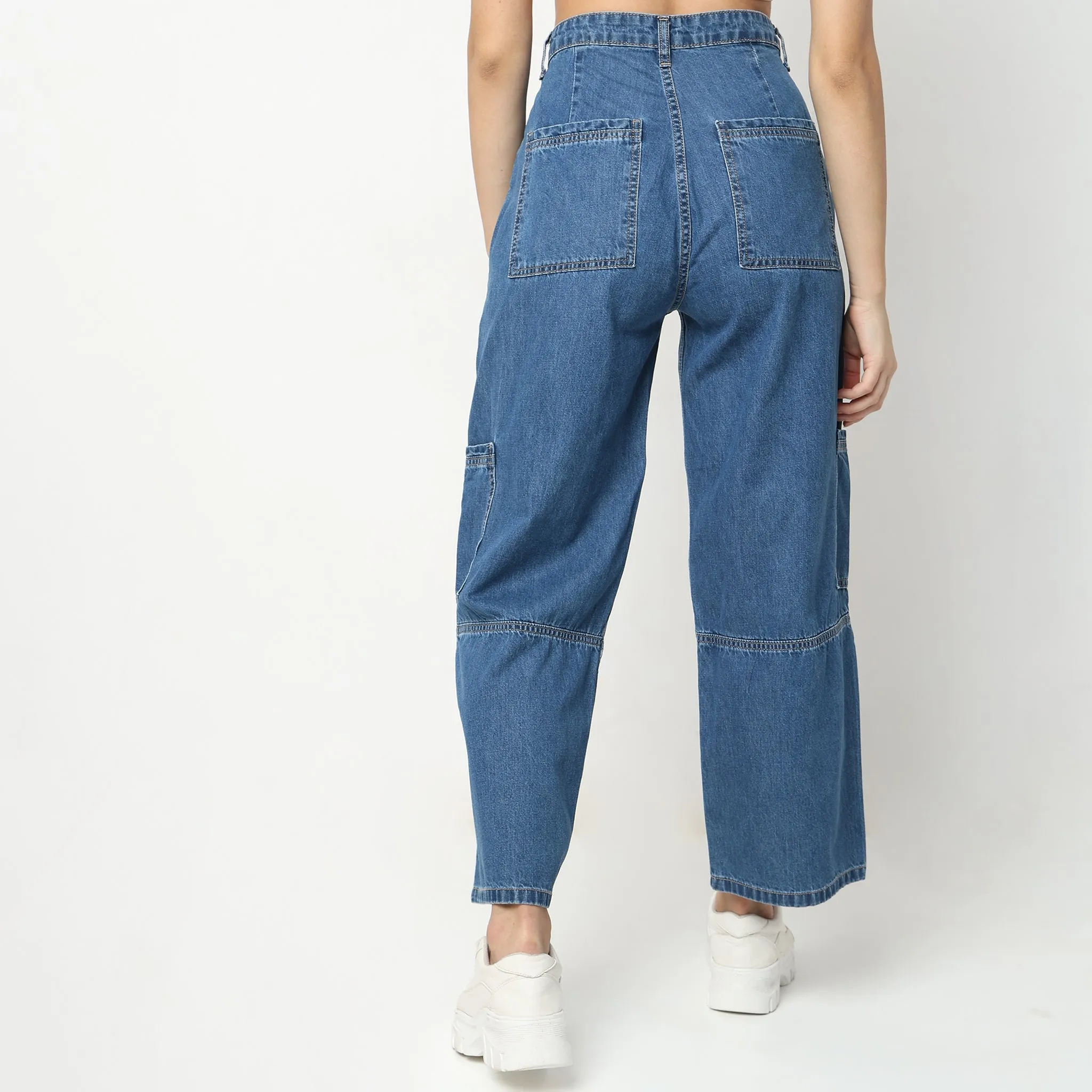 Cargo Fit High Rise Jeans