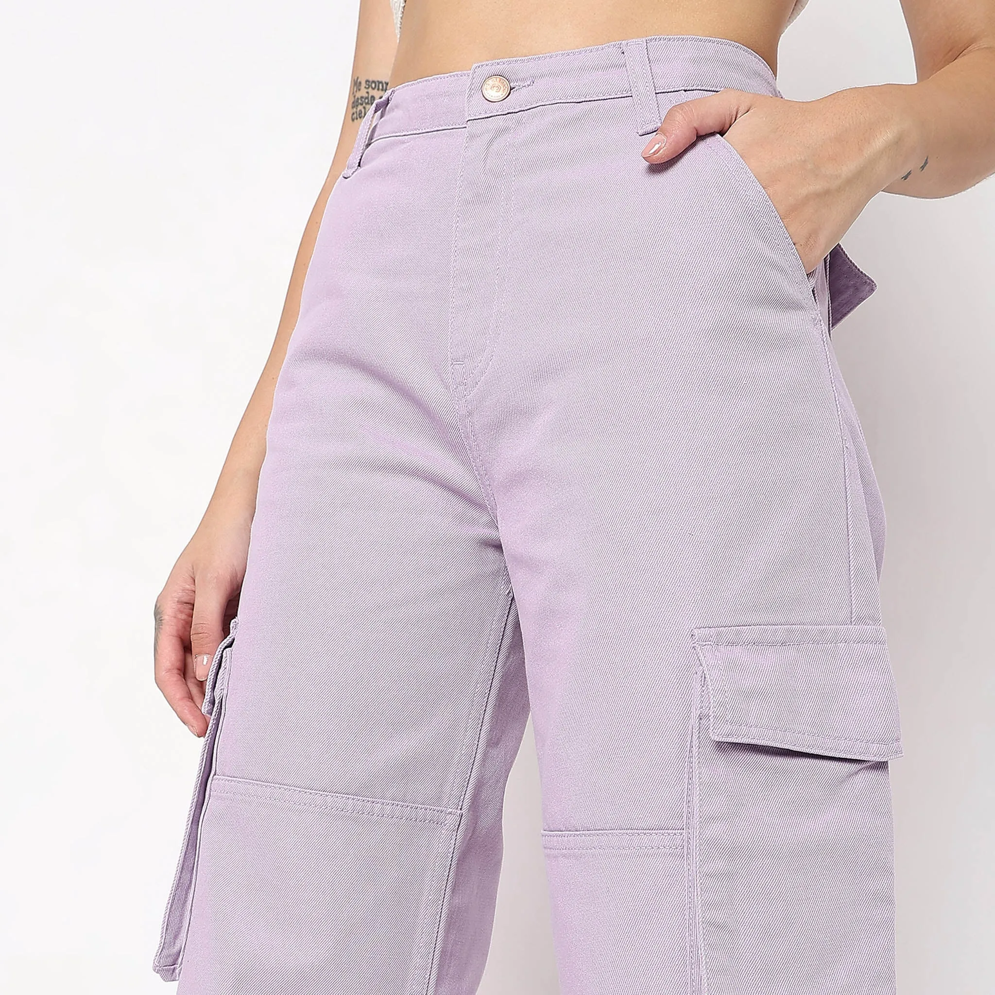 Cargo Fit High Rise Jeans