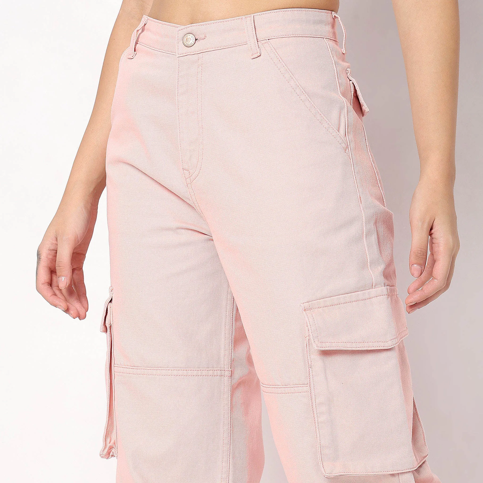 Cargo Fit High Rise Jeans