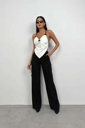 Cargo Pocket High Waist Trousers