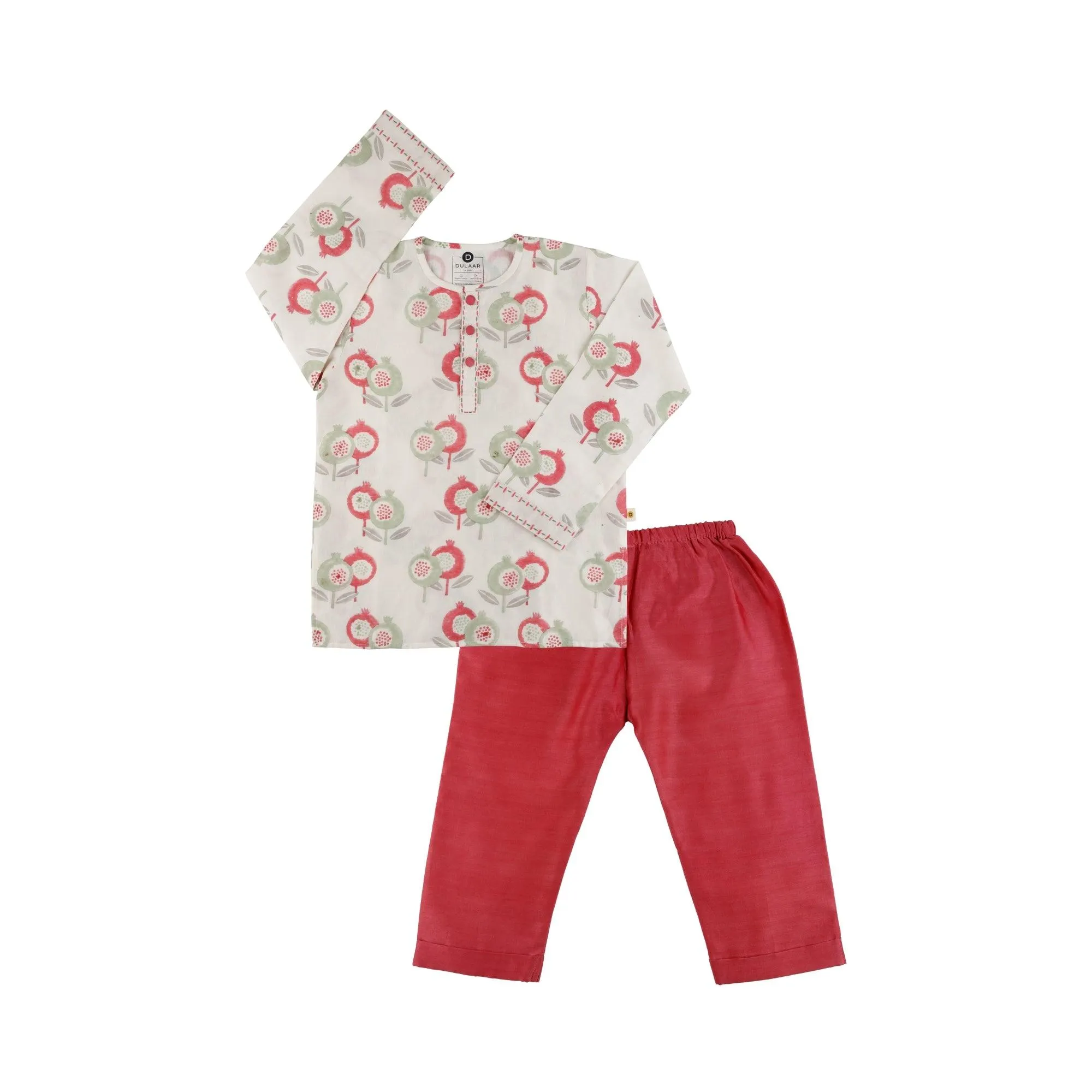 Chanderi Loungewear Set - Cheerful Cheetahs