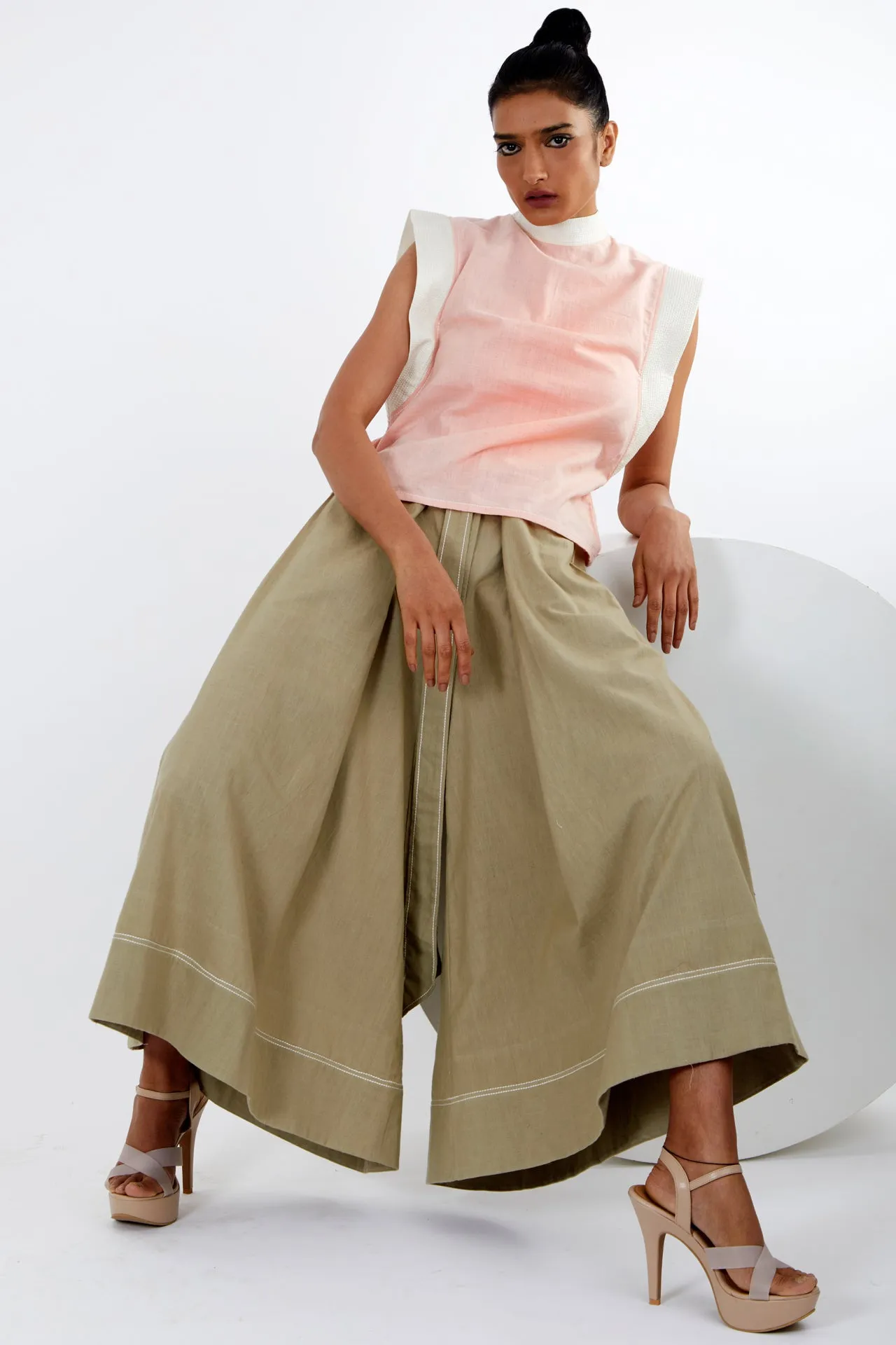 Cho   Oshi - Winged Top   Fisherman Pants