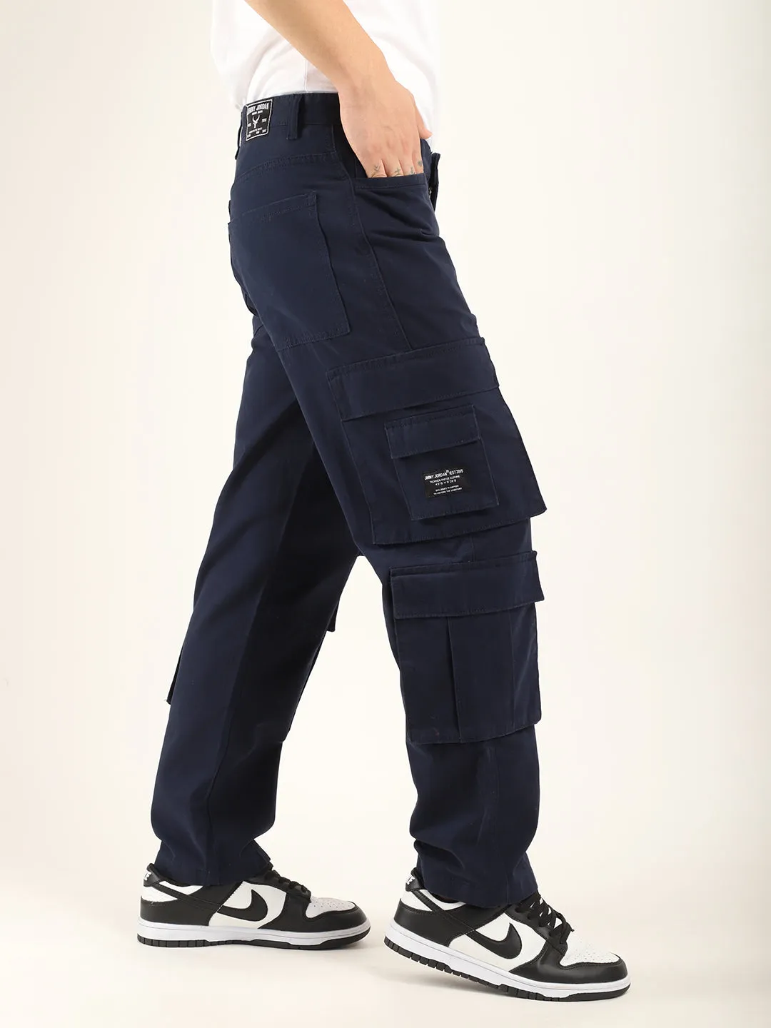 City 8 Pocket Navy Blue  Denim Cargo