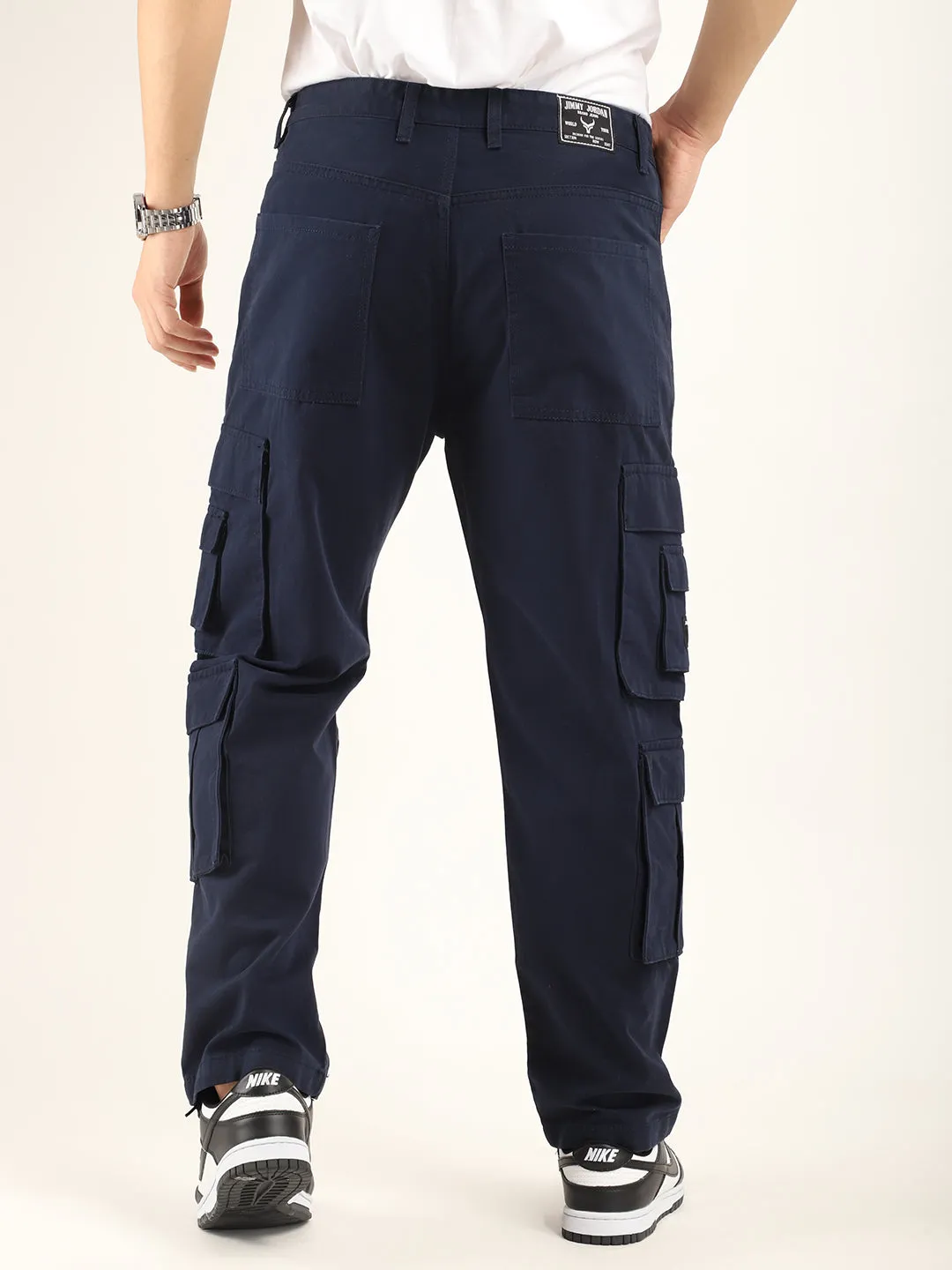 City 8 Pocket Navy Blue  Denim Cargo