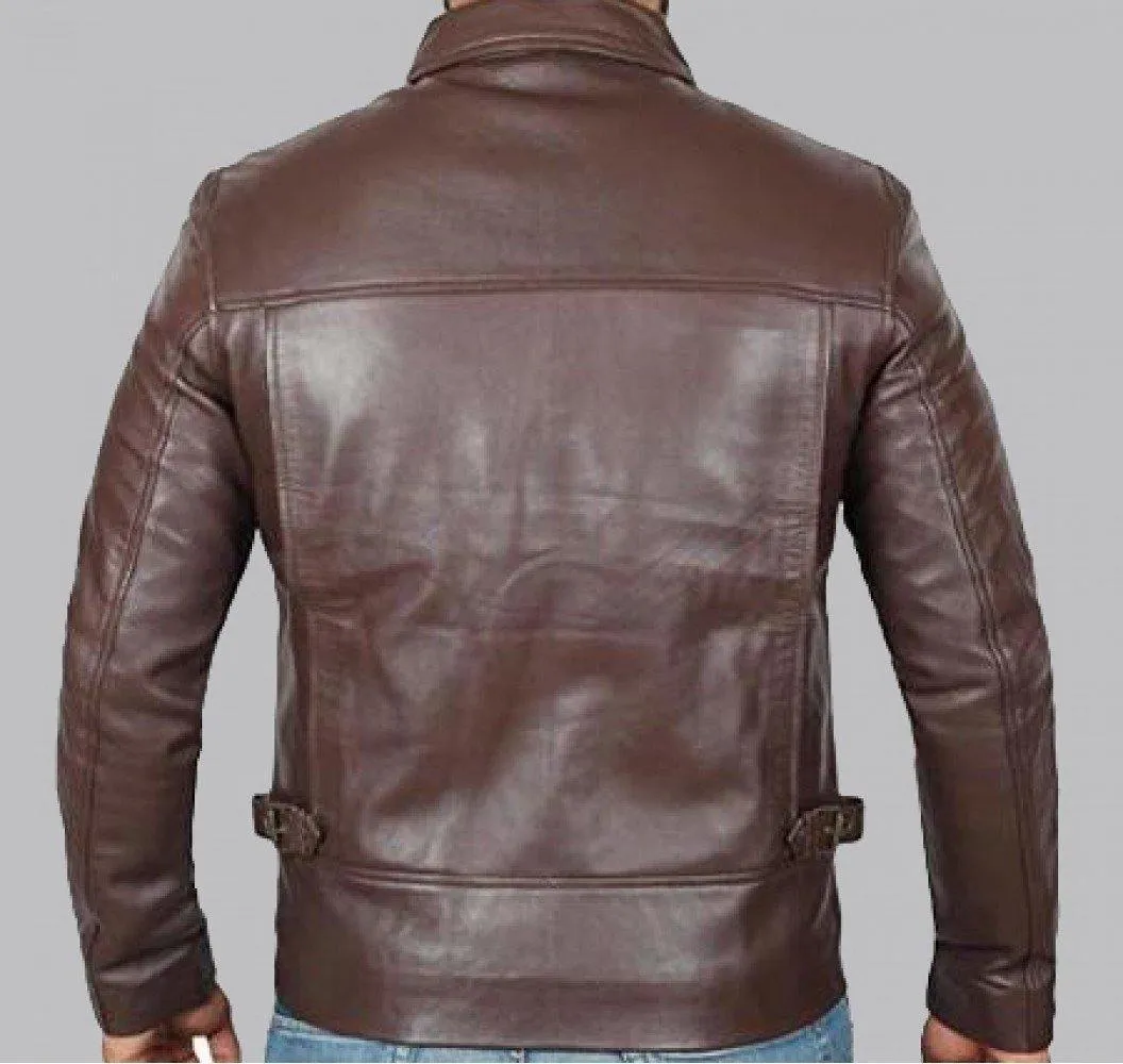 Classic Brown Vintage Indiana Jones Inspired Leather Jacket