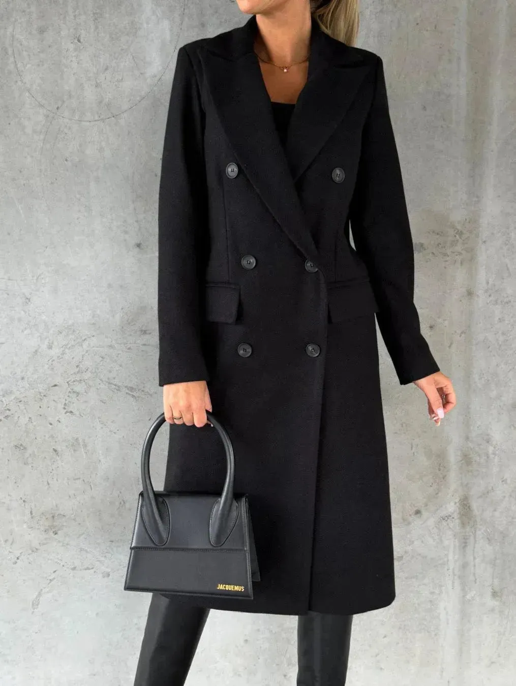 Classy Fashion Long Winter Coat Workwear for ladies Long Blazer overcoat