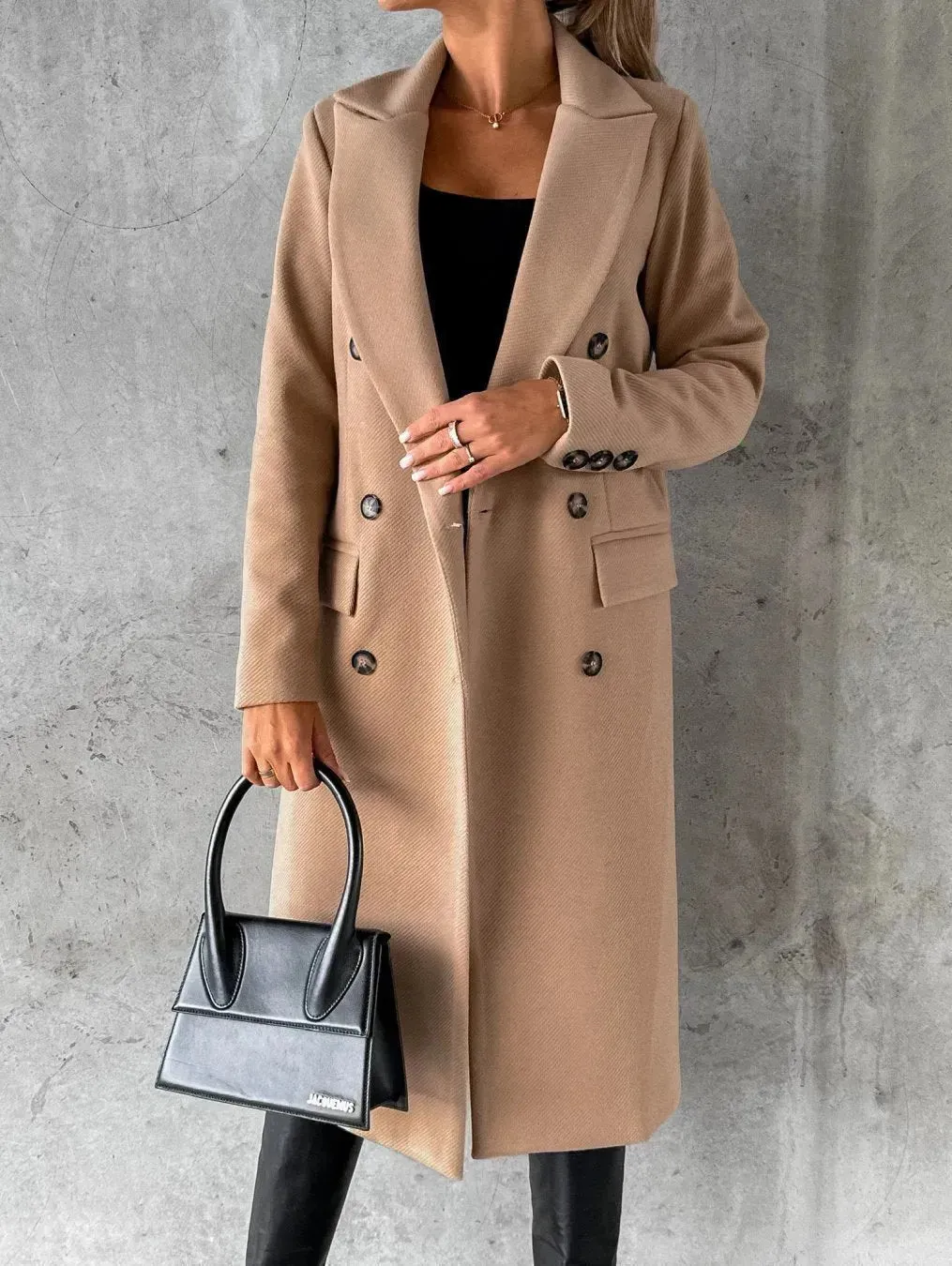 Classy Fashion Long Winter Coat Workwear for ladies Long Blazer overcoat