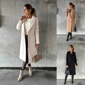 Classy Fashion Long Winter Coat Workwear for ladies Long Blazer overcoat