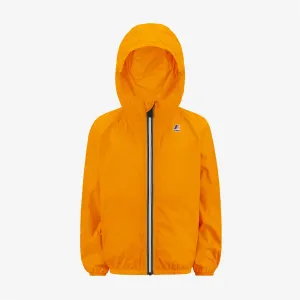 Claude - Kids Packable Full Zip Rain Jacket in Orange