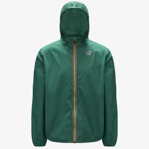 Claude - Unisex Packable Full Zip Waterproof  Rain Jacket in Green