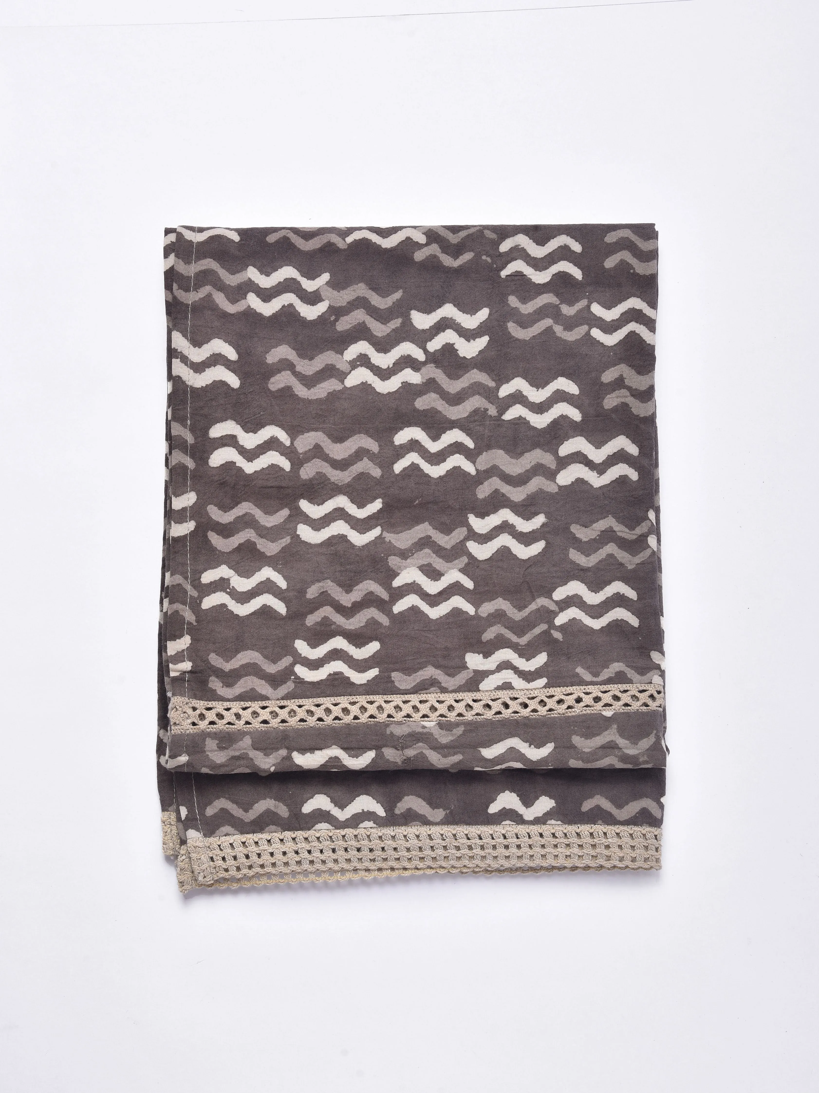 Clay Dabu Zig-Zag Print Cotton Stole