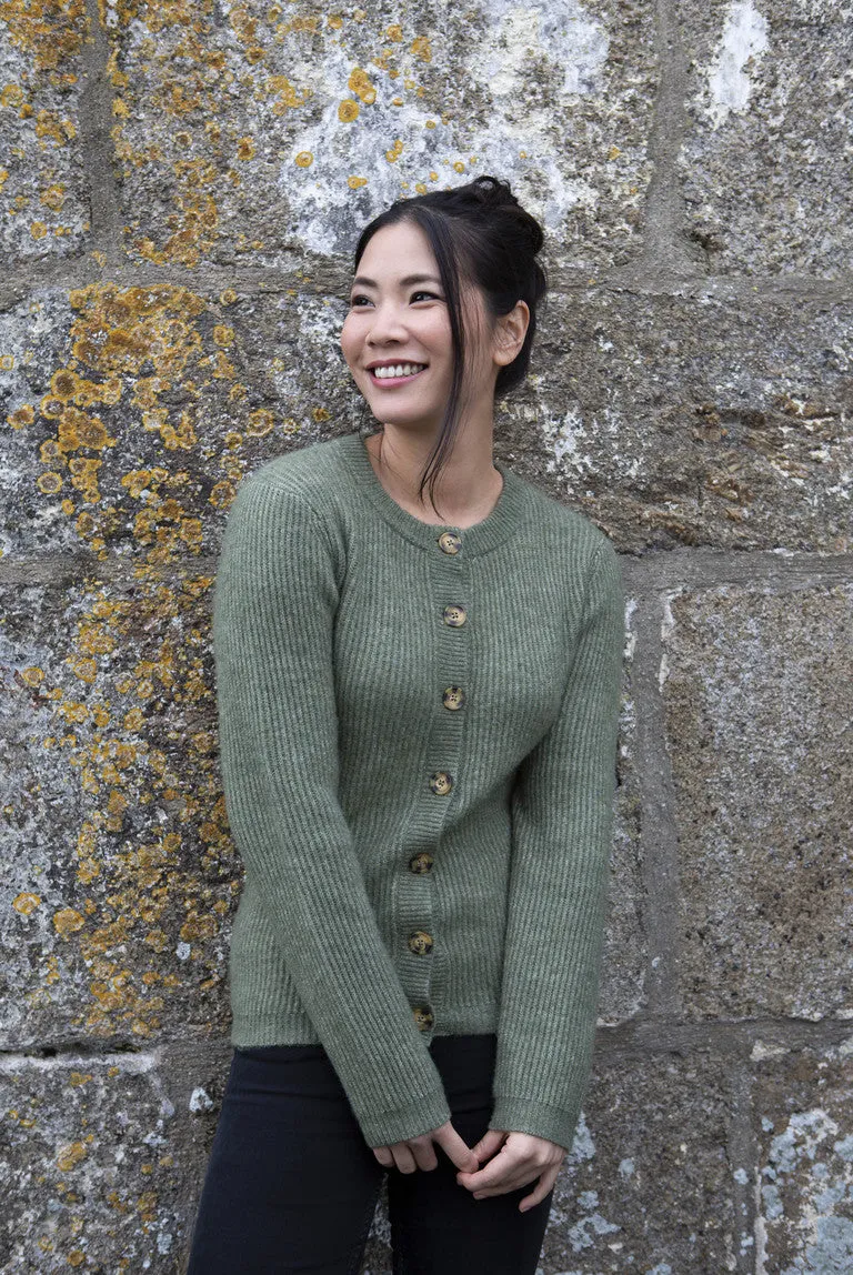 Cosy Cardigan Marl Khaki